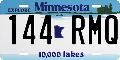 MN license plate 144RMQ