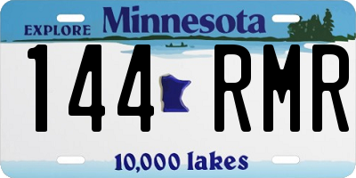 MN license plate 144RMR