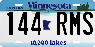 MN license plate 144RMS