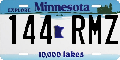 MN license plate 144RMZ