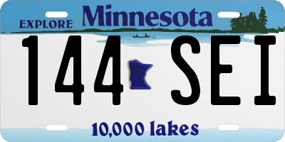 MN license plate 144SEI