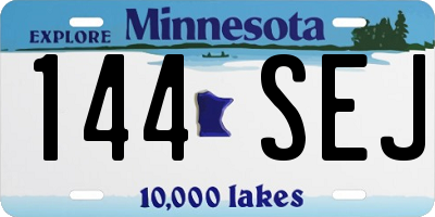 MN license plate 144SEJ