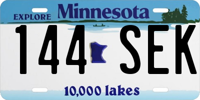 MN license plate 144SEK