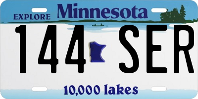 MN license plate 144SER