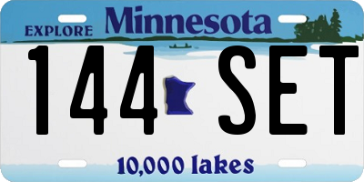 MN license plate 144SET