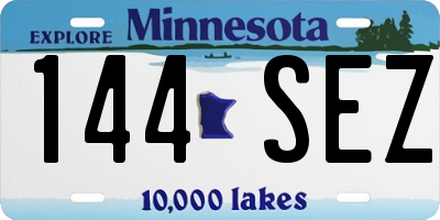 MN license plate 144SEZ