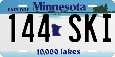 MN license plate 144SKI