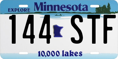 MN license plate 144STF