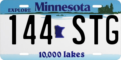 MN license plate 144STG