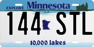 MN license plate 144STL