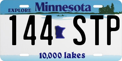 MN license plate 144STP