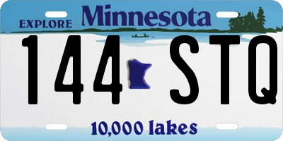 MN license plate 144STQ