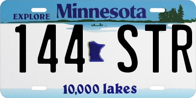 MN license plate 144STR