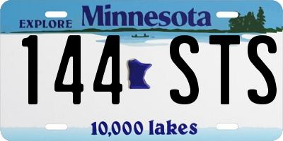MN license plate 144STS