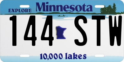 MN license plate 144STW