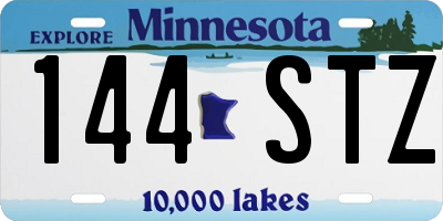 MN license plate 144STZ