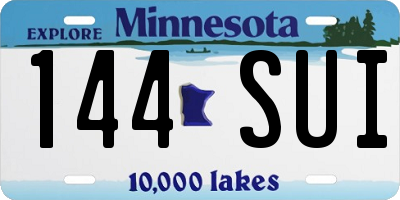 MN license plate 144SUI
