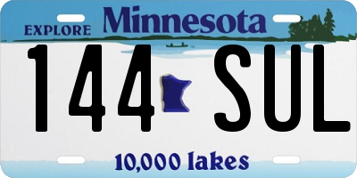 MN license plate 144SUL