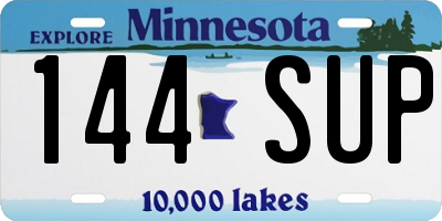MN license plate 144SUP
