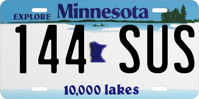 MN license plate 144SUS