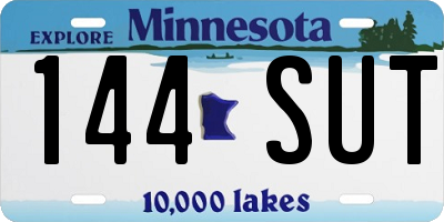 MN license plate 144SUT