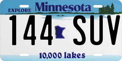 MN license plate 144SUV