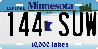 MN license plate 144SUW