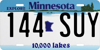 MN license plate 144SUY