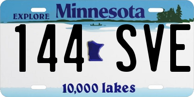 MN license plate 144SVE
