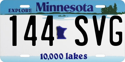 MN license plate 144SVG
