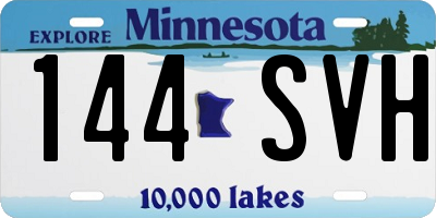 MN license plate 144SVH