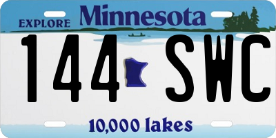MN license plate 144SWC