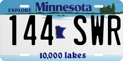 MN license plate 144SWR