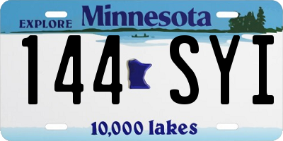MN license plate 144SYI