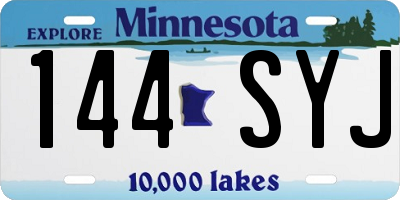MN license plate 144SYJ