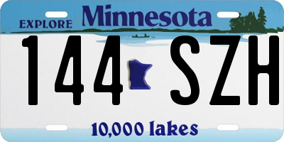 MN license plate 144SZH