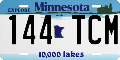 MN license plate 144TCM