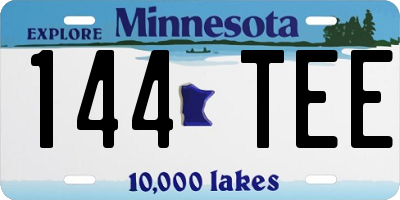 MN license plate 144TEE