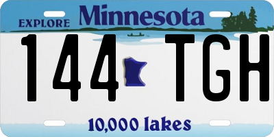 MN license plate 144TGH
