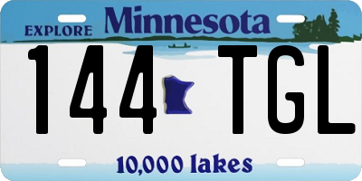 MN license plate 144TGL