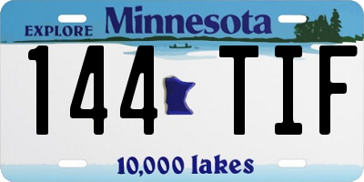 MN license plate 144TIF
