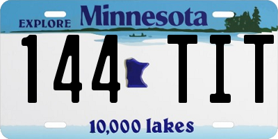 MN license plate 144TIT