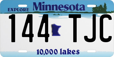 MN license plate 144TJC