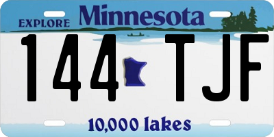 MN license plate 144TJF