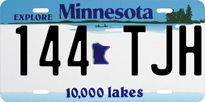 MN license plate 144TJH