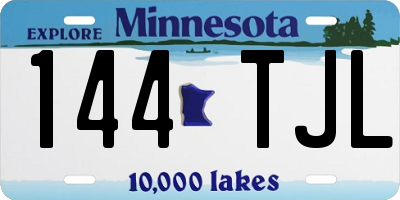 MN license plate 144TJL