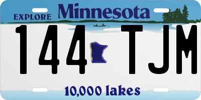 MN license plate 144TJM