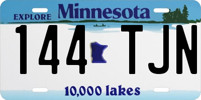 MN license plate 144TJN