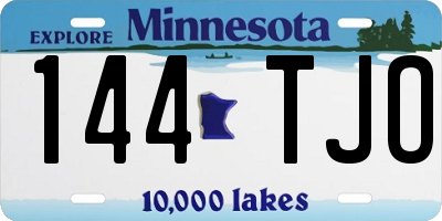 MN license plate 144TJO