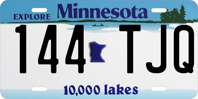 MN license plate 144TJQ